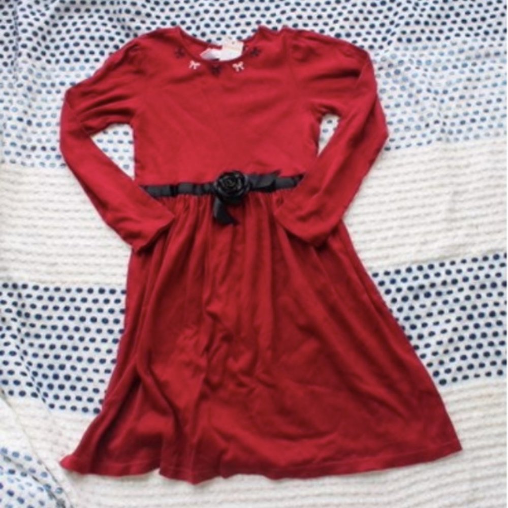 NEW Gymboree Girls Red Ribbon Dress
